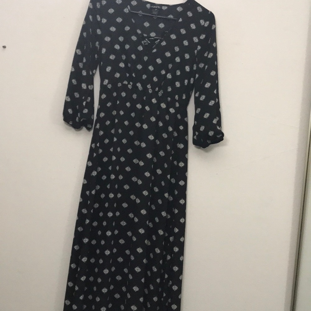 Black patterned maxi dress
